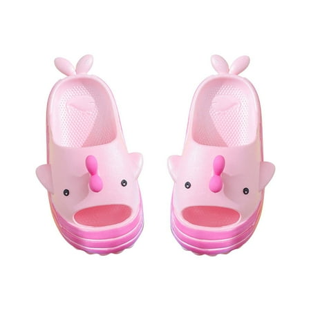 

Honeeladyy Toddler Kid Shoes Middle And Big Children Slippers Summer Boy Indoor Non-slip Soft Bottom Cartoon Slippers Pink Sales