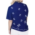 thumbnail image 2 of HAPPY BAY Women's Casual Blouse Shirt Solid Blouses Button Up Short Sleeve Dress Tee Shirts Hawaiian Tops for Women S Royal Blue, Turtle, 2 of 3