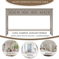 thumbnail image 3 of Rustic Entryway Console Table, 60" Long Sofa Table with two Different Size Drawers and Bottom Shelf for Storage (Gray Wash), 3 of 8