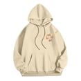 thumbnail image 4 of MHFRRA Sudadera con Capucha para Hombre con Estampados Gráficos, Ideal para Uso Diario Informal, Diseño Holgado para Otoño E Invierno, Ropa de Abrigo Cómoda y Moderna Beige, 4 of 5