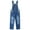 Light Blue-2118B, variant on KIDSCOOL SPACE Girls Denim Overalls, Elastic Waistband Inside Washed Stretchy Jeans Jumpsuit,Light Blue,4-5 Years