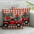 thumbnail image 3 of JEUXUS  Love Heart Buffalo Plaid Valentines Day Pillow Covers Farmhouse Valentines Day Decorations Truck Valentine Hearts Throw Cushion Case for Home Sofa Couch, 3 of 5