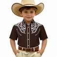thumbnail image 4 of Animal Shirts for Boys , Toddler Boy Tshirt , Cowboy Tshirt,Boys Western Cowboy Print Short Sleeve Button Down Casual Shirt For Children And Youth, 4 of 4