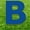 Blue, variant on Black Letter B 20 inches tall