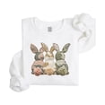 thumbnail image 5 of Camo 3 Easter Bunnies Sweatshirt for Women Teens & Kids Spring Family Matching Pullover White Sweatshirt Youth XS, 5 of 8