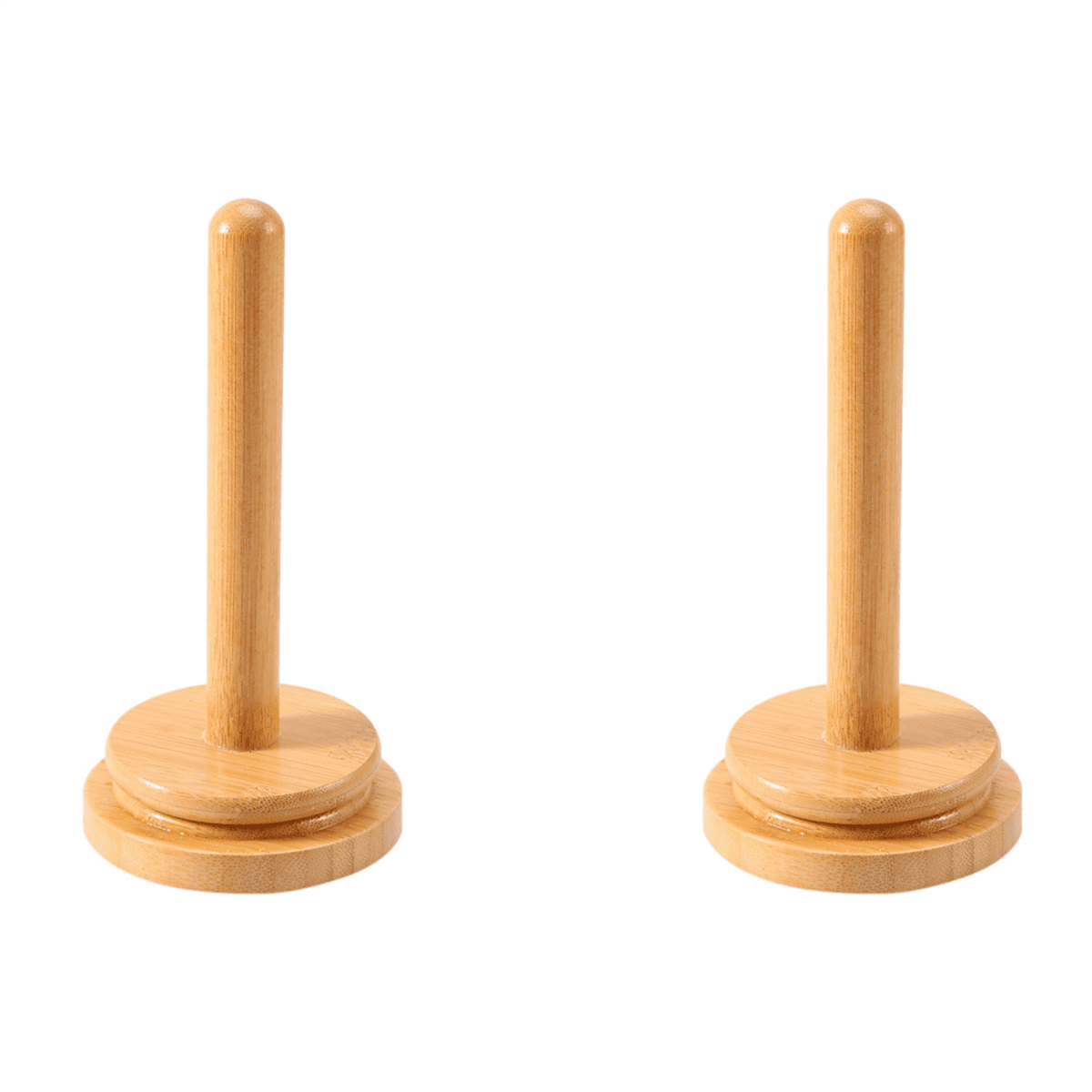 2X Wooden Yarn Holder Revolving Rack Vertical Yarn Storage Tissue Holder Ball Holder Yarn Winder