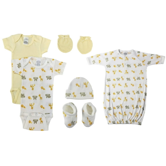 Unisex Newborn Baby 6 Pc Layette Sets