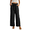 01-Black, variant on JWD Women's Wide Leg Pants with Pockets High Waist Adjustable Knot Loose Casual Trousers Business Work Casual Pants Black Large