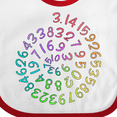 thumbnail image 4 of Inktastic Pi Day Pi Numerals in Rainbow Spiral Boys or Girls Baby Bib, 4 of 4