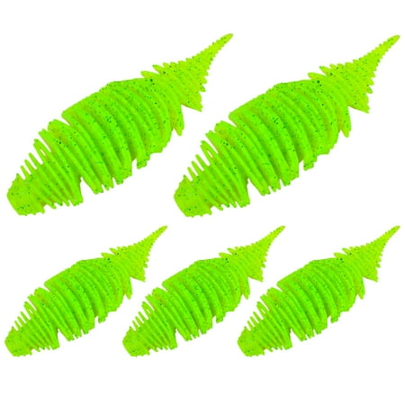 Fishing Soft Bait 5 Pieces Soft Animated Swimbaits Artificial Fishing Lures Strong Attraction Multi-Functional Easy Catching Lures Kit for Freshwater