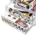 thumbnail image 6 of Sorbus Acrylic Cosmetic Makeup and Jewelry Storage Case Display, Spacious Design, Diamond Pattern, 3 Large/4 Small Drawers, 6 of 11
