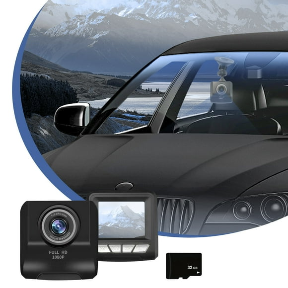 EGNMCR Vehicle Camera Dash Cam FHD 720P Car Camera 3.0 Inch Mini Screen Car Dash Camera Dashboard Camera With 32GB Card Dash cam