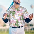 thumbnail image 5 of Lsque Lilies Flowers Pattern Mens Polo Golf Shirts Funny Graphics Shorts Sleeve Button Shirts Baseball T-shirt-XX-Large, 5 of 7