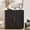 Black, variant on Wetalus Sideboard Buffet Cabinet with Storage, Mid Century Modern Accent Cabinet with Arched Doors, Modular Media Console, Minimalist Credenza for Living Room Kitchen Dining Room Entryway, Walnut