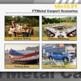 thumbnail image 2 of 10x15 FT Metal Carport, Heavy Duty Carport Canopy with Galvanized Steel Frame and Roof, Outdoor Storage Shed, Car Tent Garage Shelter for Pickup, Truck, Boat and Tractor, 2 of 6