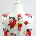 thumbnail image 5 of Elegant Girls' Floral Print Dress Evening Performance Dress, Holiday Performance Dress Princess Dress Special Occasion Dress Princess Dresses Red, 5 of 7