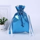 thumbnail image 1 of Xiao Hua 10 bolsas de regalo navideñas de 9,45 x 12,6 pulgadas, con cordón y de tela de aluminio (azul)., 1 of 5