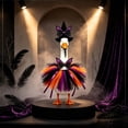 thumbnail image 3 of Halloween Porch Goose Outfits 17 23 Inch Polyester Top Hat Skirt Set for Outdoor Porch Decor Spooky Goose Clothes for Family Garden Orange Purple Black by MPOISVA, 3 of 6
