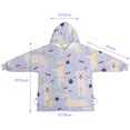 thumbnail image 7 of Golden Retriever Dog with Cherry and Rainbow Blanket Hoodies for Kids 6-13YR Oversize Wearable Blanket Hoodies for Boys Girls Teens, 7 of 7