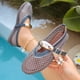 thumbnail image 2 of Zapatos de Mujer Casual Dressy con Hebilla de Metal Y Red de Pescado Superior, Zapatos Planos Transpirables para Primavera Verano, Pisos de Mujer Dressy, 2 of 9