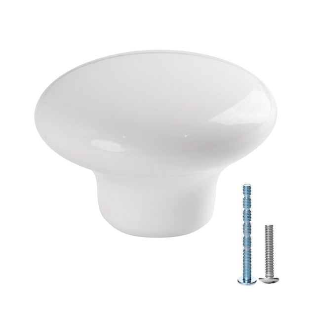 Yenzeen Perillas De Gabinete Blancas Para Cocina, Cajones De Granja, Perillas De Gabinete, Perillas Redondas Vintage Para Cajones De Cómoda, Tiradores Con Tornillos Para Puerta, Baño, Gabinete De Cerá