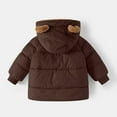 thumbnail image 6 of Staki Kids Boy's Winter Coat Hooded Puffer Windbreaker Warm Cotton Jacket Parka Down Outdoor Coats Jacket Boys(Coffee,1-2 Years), 6 of 7