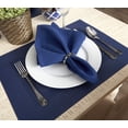 thumbnail image 3 of Design Imports Set de Table Double Cadre Bleu Marine en PVC de 6, 3 of 4