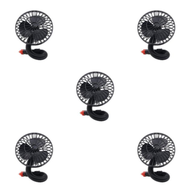 relayinert Car Fan Universal Fit Reliable Cooling Solution Versatile Compatibility black 5Set