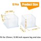 thumbnail image 3 of 12PCS 1inch Square Chair Leg Caps 1" x 1" Rubber Covers Table Foot Caps Clear Furniture Foot Table Chair Leg End Cap, Anti-Slip Chair Leg Floor Protec, 3 of 5