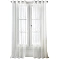 thumbnail image 2 of Lanco White Silver Curtain, Grommet Sheer Window Curtains for Bedroom, Living Room , 2 Panels, 52Wx63L, 2 of 5