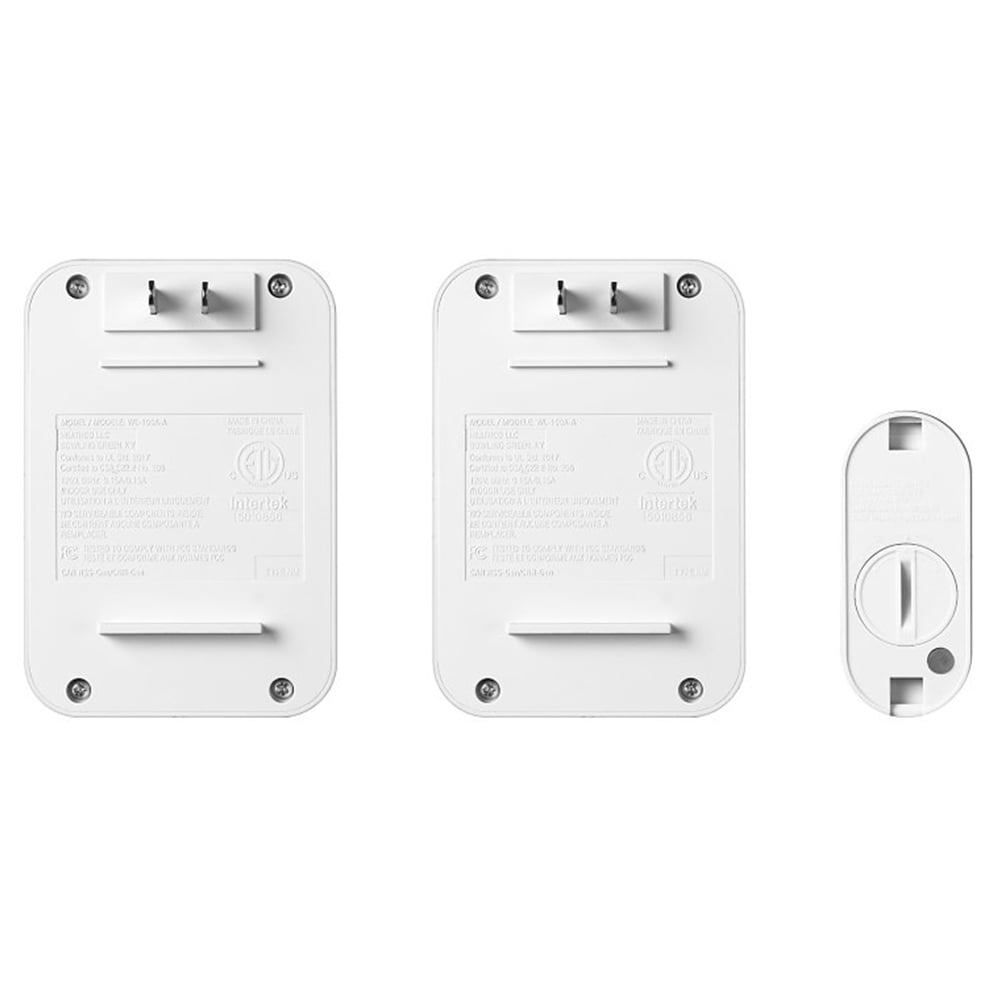 Heath Zenith Black/White Plastic Wireless Doorbell Kit