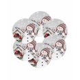 thumbnail image 7 of 15 Inch Round Placemats Set of 6, Grey Snowman Christmas Non Slip Heat Insulation PP Table Mats, Xmas Snowflake Birds Berry Winter Washable Place Mats for Kitchen Dining Party Table Decor, 7 of 7