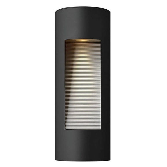 2 Light Medium Outdoor Wall Lantern in Modern Style 6 inches Wide By 16 inches High-Satin Black Finish-Led Lamping Type Bailey Street Home