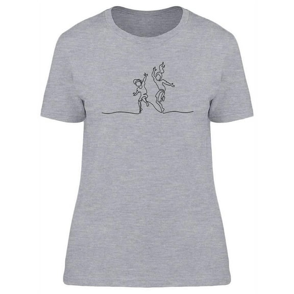 Happy Jumping Children T-Shirt Women -Image by Shutterstock, Female x-Large