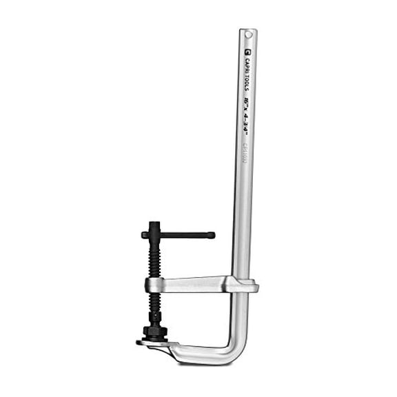 Capri Tools 16-Inch Heavy Duty All Steel Bar Clamp 4-3/4-Inch Throat Depth 2645 lb Clamping Force