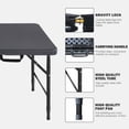 thumbnail image 3 of QinaQin Mesa plegable tipo maleta para exterior con altura ajustable y patas metálicas, ligera y portátil, ideal para camping, patio o playa, 3 of 6