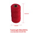 thumbnail image 2 of Bewildely 1 rollo de cuerda de algodón hecha a mano, 3mm de diámetro, cuerdas artesanales tejidas de un solo Color, 100m Artesanía Rojo Bewildely HA5320-02B, 2 of 6