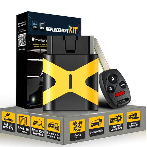 Key Fob Remote Replacement for 2006-2011 Honda Civic EX Si Self Programmable Keyless Entry 4 Buttons Remote Control with FCC: N5F-S0084A