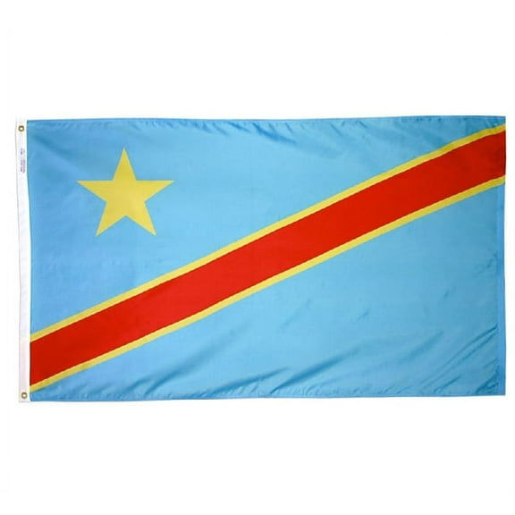 2x3' DURAWAVEZ CONGO, DEMOCRATIC REPUBLIC NYLON FLAG CH&G