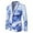 Blue, variant on Yaoyar Men's Fashion 1 Button Printed Suit Floral Casual Blazer Sports Coat Prom Tie Dye Dinner Sport Coat Blazers Black 2XL