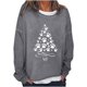 thumbnail image 1 of Sudaderas de Cuello Redondo de Navidad Para Mujer Primavera Otoño Manga Larga Impreso Suéter Top Odeerbi ODB193619, 1 of 5