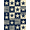 Blue, Pattern 18, variant on ODIKA 4'x6' Machine Washable Non-Slip Area Rug, Distressed Black High Traffic Rug, Black, 1292556