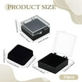 thumbnail image 2 of Transparent Plastic Packaging Boxes with Velvet Inside Black 4.4x5x2.2cm, 2 of 9