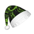 thumbnail image 2 of Fuzoiu DINOSAUR IN SPACE Print Santa Hat Christmas Hat for Adults,Santa Hats with Pompom, Unisex Xmas Holiday Hat for Christmas New Year Festive Party Supplies, 2 of 6