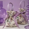 thumbnail image 5 of 10 Pcs/Lot New Creative Hand-Painted Flower Wedding Candy Bag Can Be Portable Holiday Small Gift Packaging Cloth Bag (Purple,9.5x5.5x14.5cm,10pcs), 5 of 6