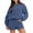 Navy 2 pieces outfits, variant on Usmixi Holiday Sweatsuits Set for Women Tracksuits Set for Women Casual Crewneck Sweatshirt and Drawstring Shorts 2 Piece Outfits Girls Ladies Workout Sports Pocket Lounge Sets up to 60% off