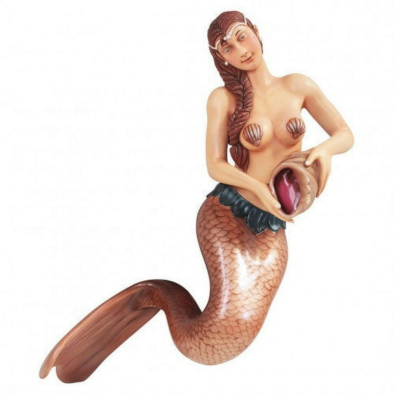 Brown Mermaid Life Size Statue