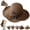 Brown-wide Brim, variant on Elegant Woven Straw Sun Hat with Bow, Womens Straw Bucket Foldable Wide Brim Floppy Beach, French Sun Hat