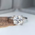 thumbnail image 2 of Cushion Cut Moissanite Ring 3 Ct Engagement Ring Solitaire White Gold Ring Special Christmas Gift, 2 of 5