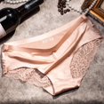 thumbnail image 1 of TrowBridge-bragas de seda satinada para mujer, ropa interior Sexy sin costuras, lencería de encaje para niñas dulces, calzoncillos transpirables acogedores para la salud, 1 of 4